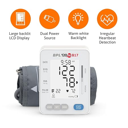 BPL Medical Technologies B17 Digital Blood Pressure Monitor with USB, LCD Display