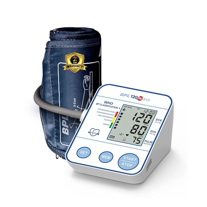 BPL Medical Technologies B18 Digital Blood Pressure Monitor with C-Type USB, LCD Display