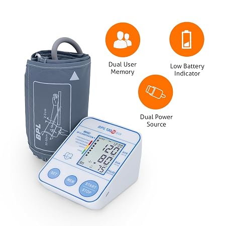 BPL Medical Technologies B18 Digital Blood Pressure Monitor with C-Type USB, LCD Display