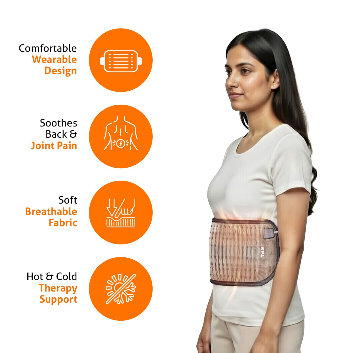 BPL Medical Technologies OrthoCare Orthopaedic Electric Heating Pad for Lower Back Pain, Lumbar, Shoulder & Knee Pain & Period Cramps Relief