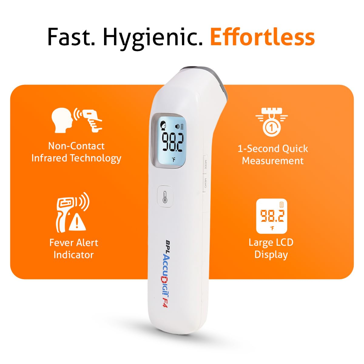 BPL Medical Technologies Accudigit F4 Non Contact Infrared Thermometer