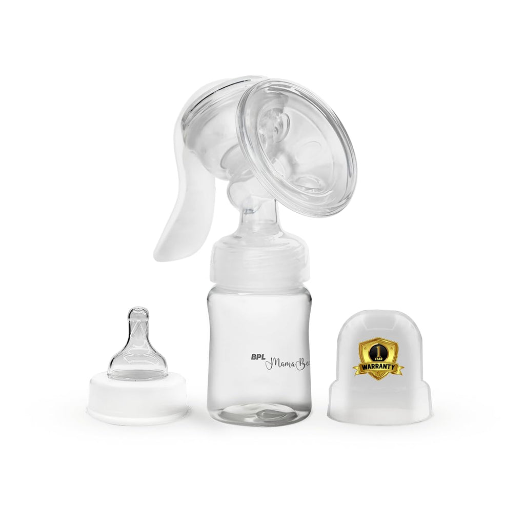 BPL Medical Technologies MamaBee Silicone Manual Breast Pump,Baby Milk Pump, Soft & Gentle - BPA Free