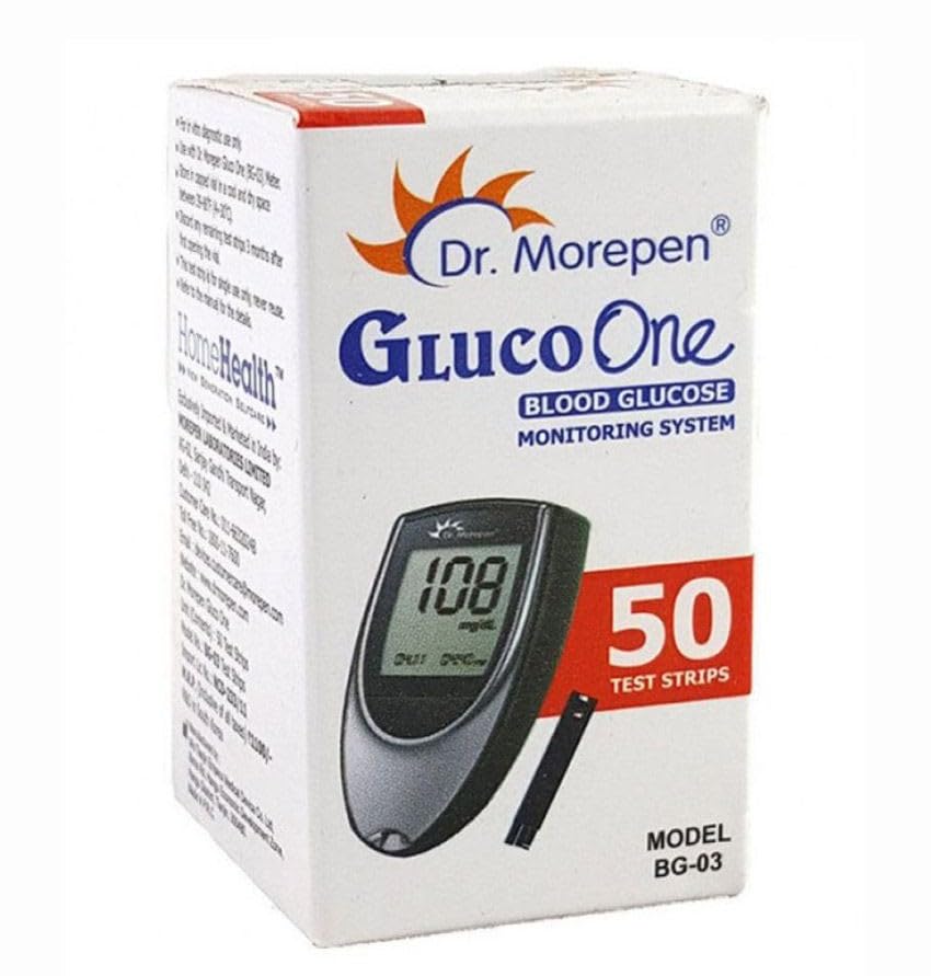 Dr. Morepen BG-03 Blood, 50 Glucose Test Strips.