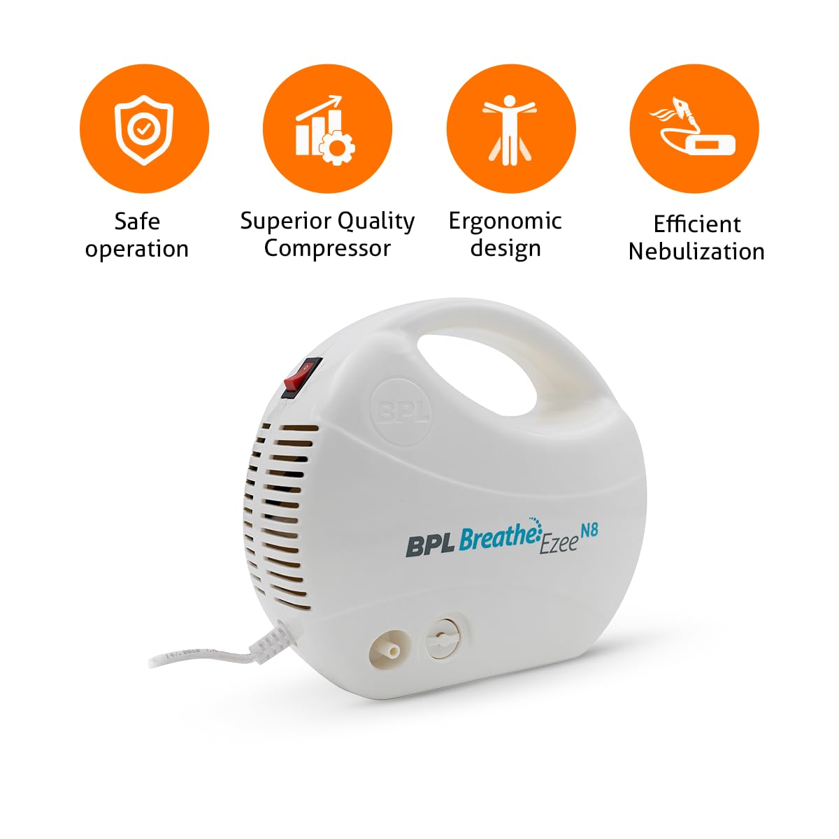 BPL Medical Technologies Breathe Ezee N8 Nebulizer Low Noise Compressor