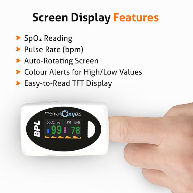 BPL Medical Technologies Smart Oxy 04 Tip Pulse Oximeter |High Accuracy|SPO2