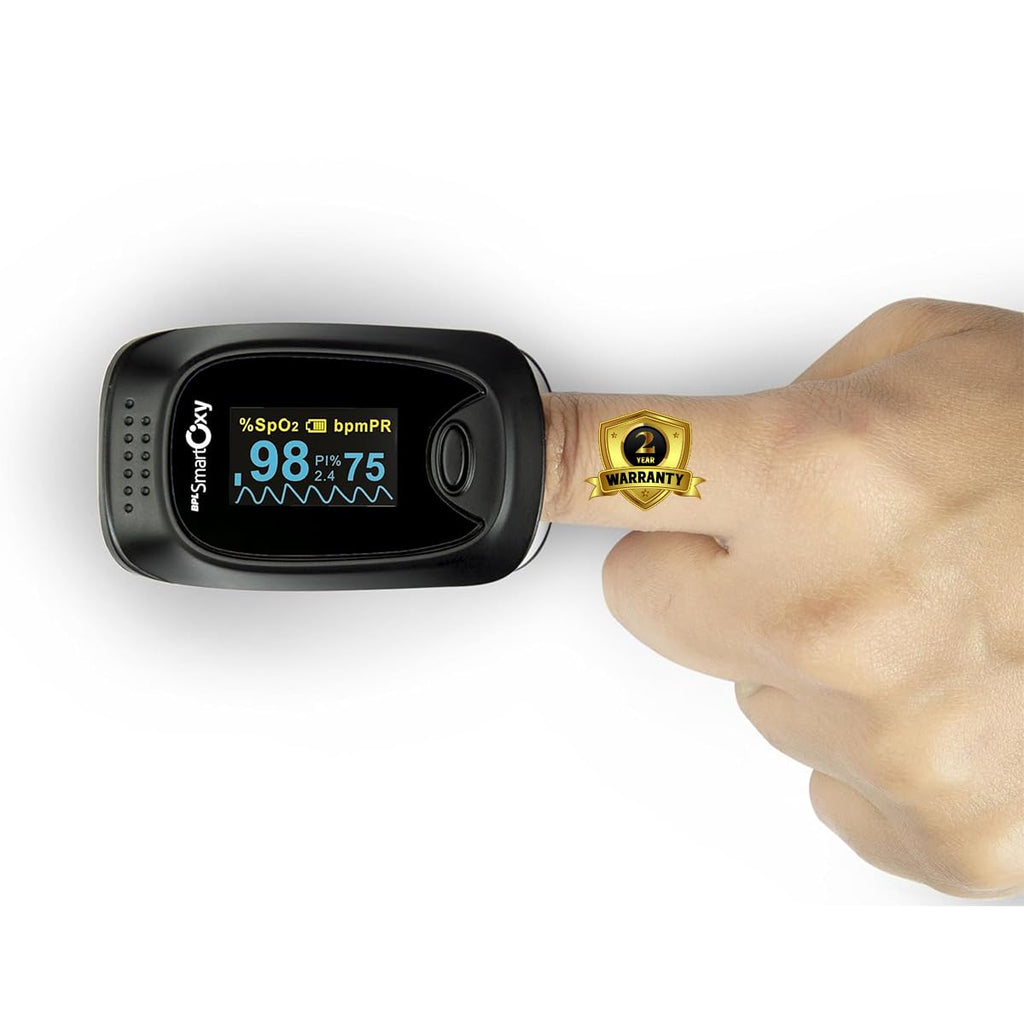 BPL Medical Technologies Smart Oxy Finger Tip Pulse Oximeter (Black)|High Accuracy|SPO2