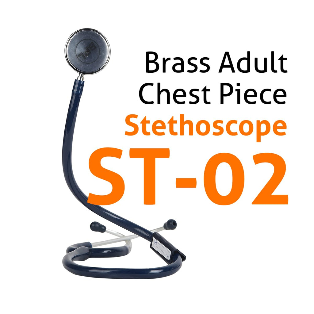 BPL Medical Technologies ST-02 Brass Adult Chest Piece Stethoscope|High Acoustic Level, Versatile Chestpiece for Adult & Pediatric Use
