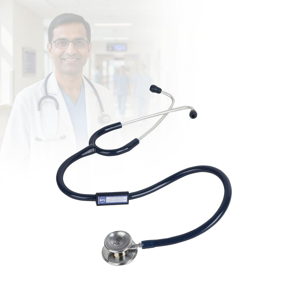 BPL Medical Technologies ST-03 Brass Dual Adult Chest Piece Stethoscope|High Acoustic Level, Versatile Chestpiece for Adult & Pediatric Use