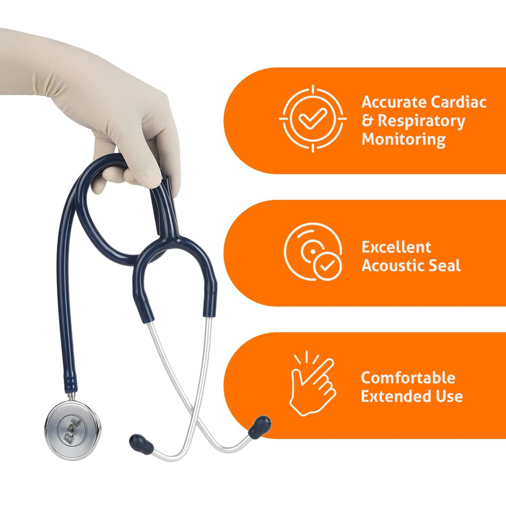 BPL Medical Technologies ST-03 Brass Dual Adult Chest Piece Stethoscope|High Acoustic Level, Versatile Chestpiece for Adult & Pediatric Use
