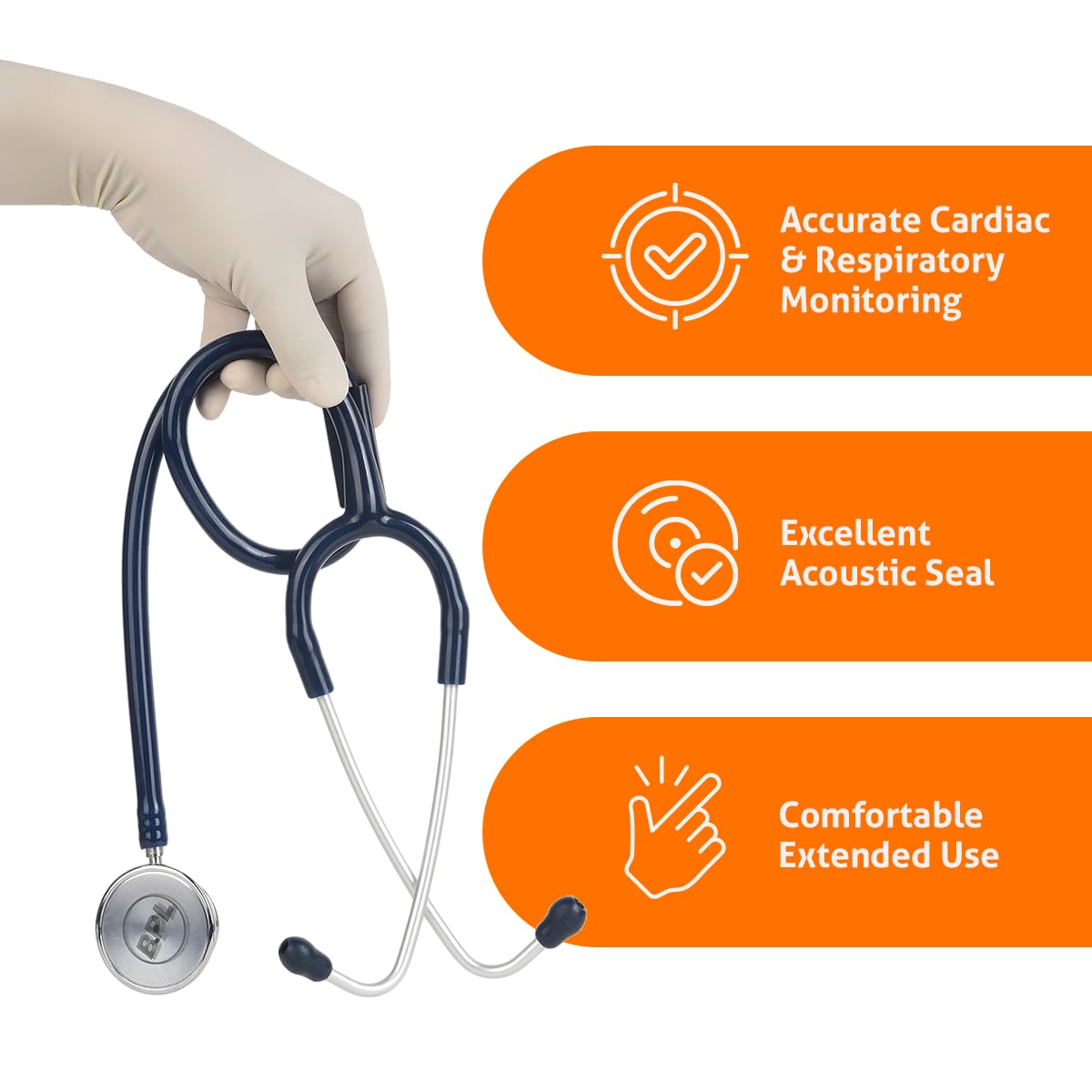 BPL Medical Technologies ST-03 Brass Dual Adult Chest Piece Stethoscope|High Acoustic Level, Versatile Chestpiece for Adult & Pediatric Use