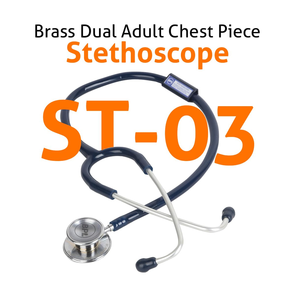 BPL Medical Technologies ST-03 Brass Dual Adult Chest Piece Stethoscope|High Acoustic Level, Versatile Chestpiece for Adult & Pediatric Use