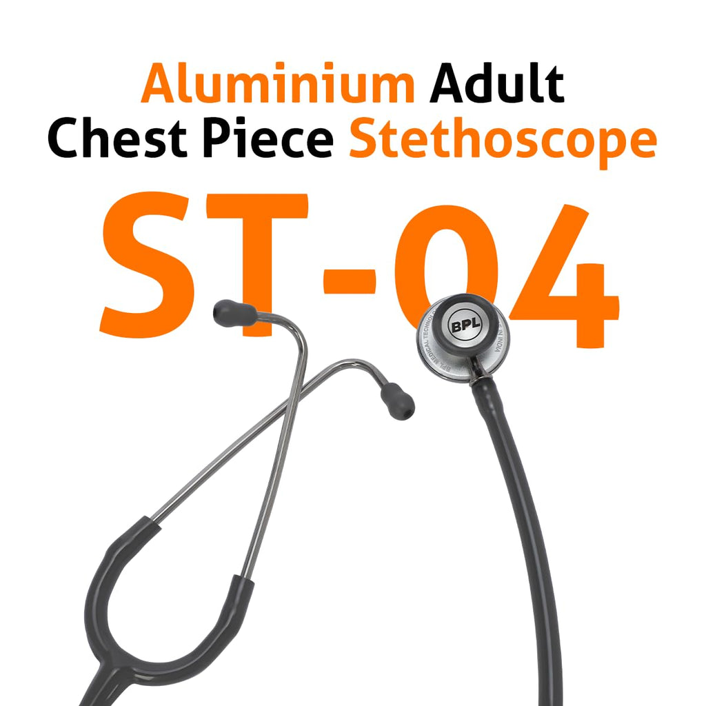 BPL Medical Technologies ST-04 Aluminium Adult Chest Piece Stethoscope|High Acoustic Level, Versatile Chestpiece for Adult & Pediatric Use