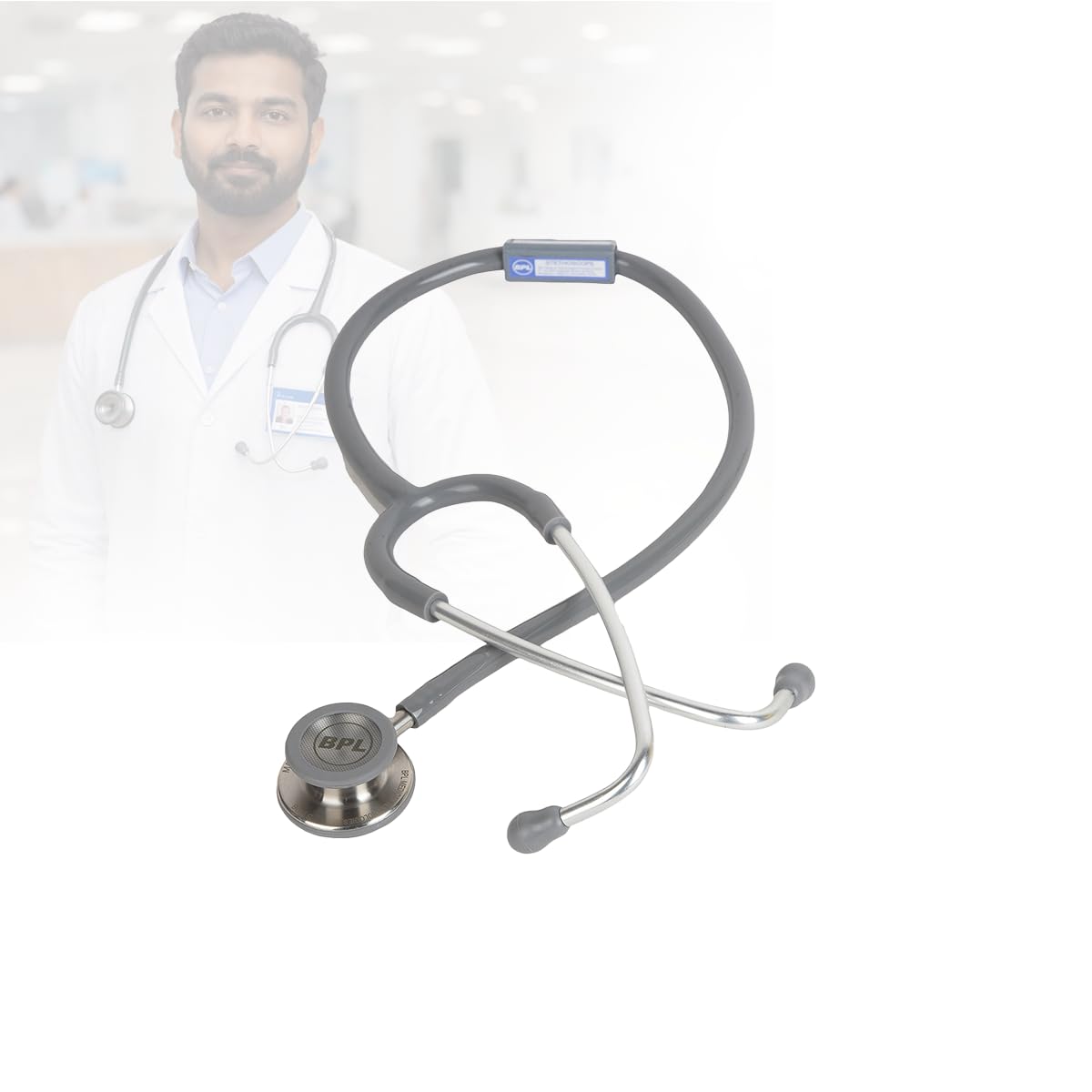 BPL Medical Technologies ST-06 Stainless Steel Dual Premium Adult Chest Piece Stethoscope|High Acoustic Level, Versatile Chestpiece for Adult & Pediatric Use