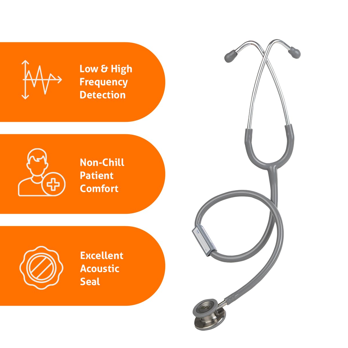 BPL Medical Technologies ST-06 Stainless Steel Dual Premium Adult Chest Piece Stethoscope|High Acoustic Level, Versatile Chestpiece for Adult & Pediatric Use