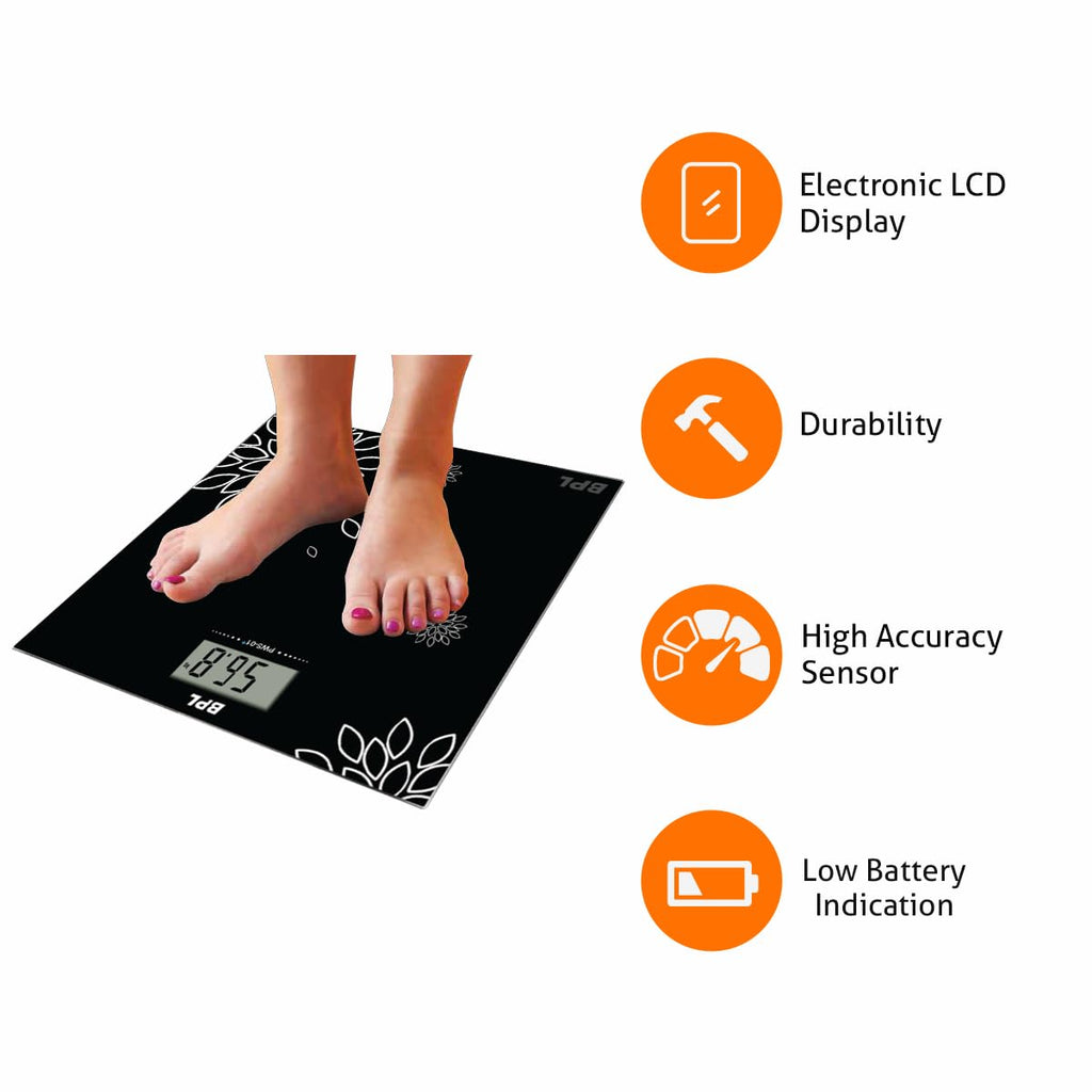 BPL Medical Technologies PWS-01+ Personal Weighing Scale|Highly Accurate Digital Bathroom Body Scale